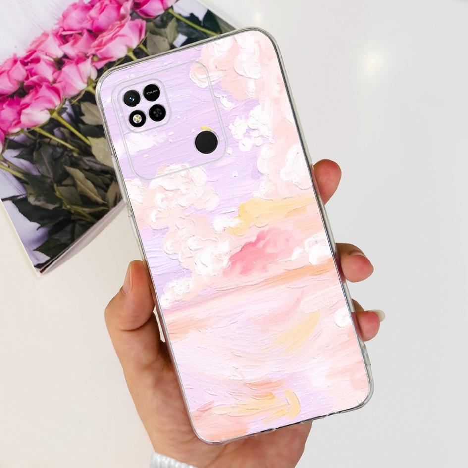 For Xiaomi Redmi 10A Case New Fashion Flower Butterfly Transparent Silicone Cover For Xiomi Redmi 10A Funda Redmi10a 10 A Bumper
