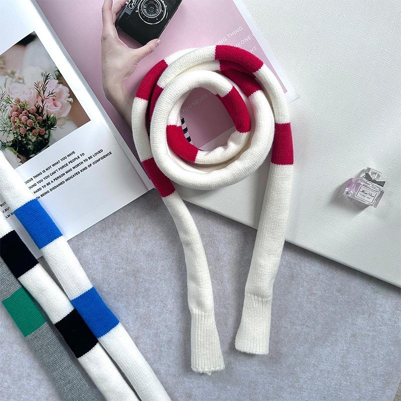 Niche scarf circle sausage knitted scarf high-end creative sense dopamine fashion decoration