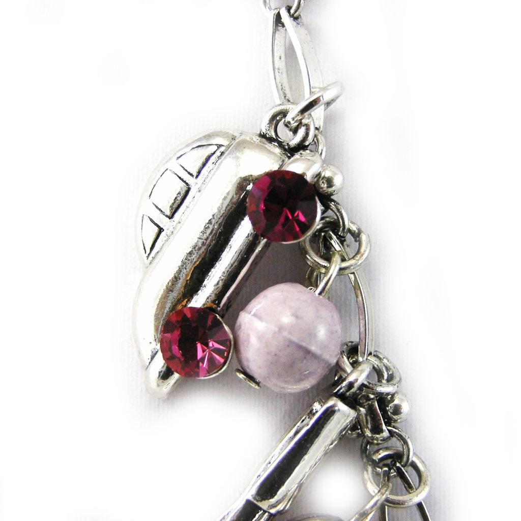 NOA [G0532] - Designer-Halskette 'Gypsy' rosa