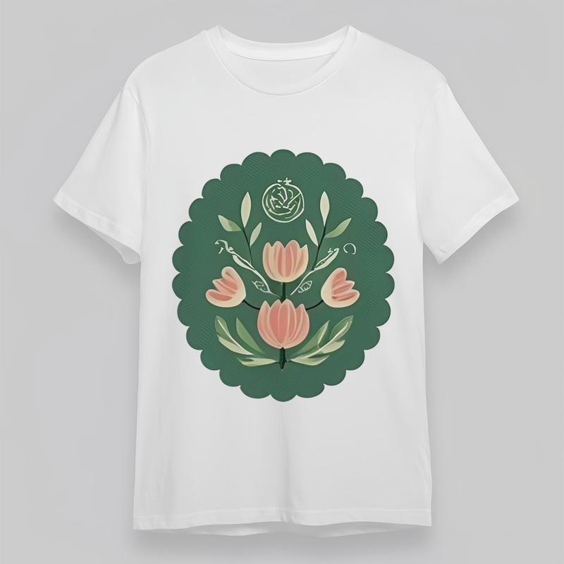 

Women s Plus Size Trend Comfortable Classic T-Shirt Floral Graphic Cotton Top 4XL