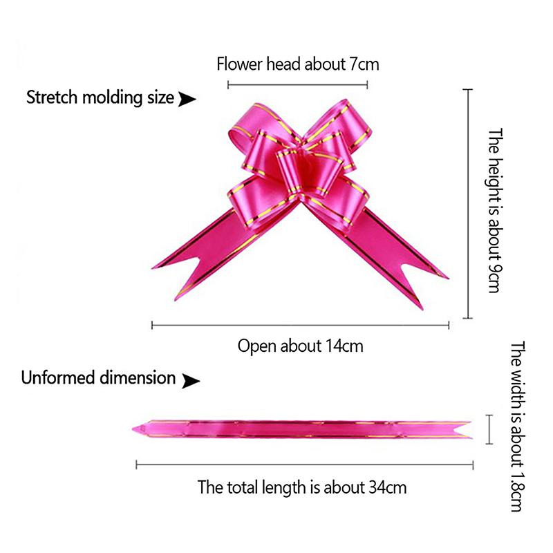 20 Pcs Ribbon Pull Bows Gift Knot Ribbon Wedding Gift Decoration Gift Wrapping Bows Packing Car Decor