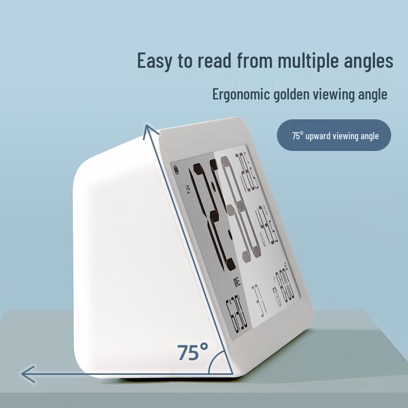 Smart Rechargeable LCD Alarm Clock with Temperature & Humidity