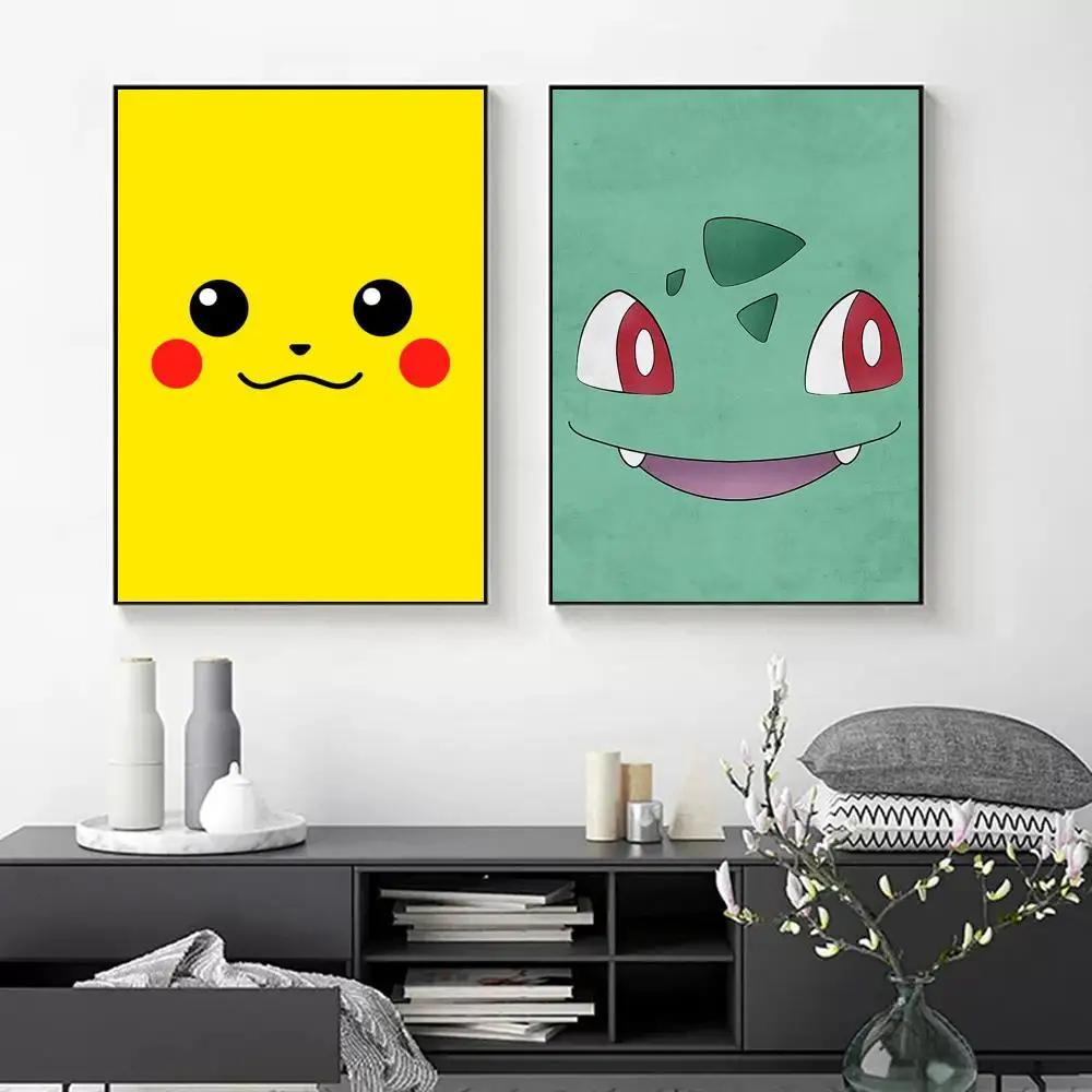 1pc Pokemon Poster Paper Print Home Bedroom Entrance Bar Cafe Art Painting Decoration