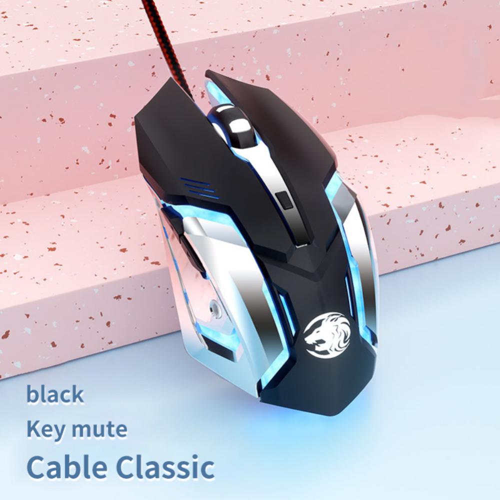 RYRA Wired Backlit Mouse Competitive Gaming Mouse Notebook Office Luminous Gamer Mouse 3200DPI 4 Keys Ergonomic Desktop