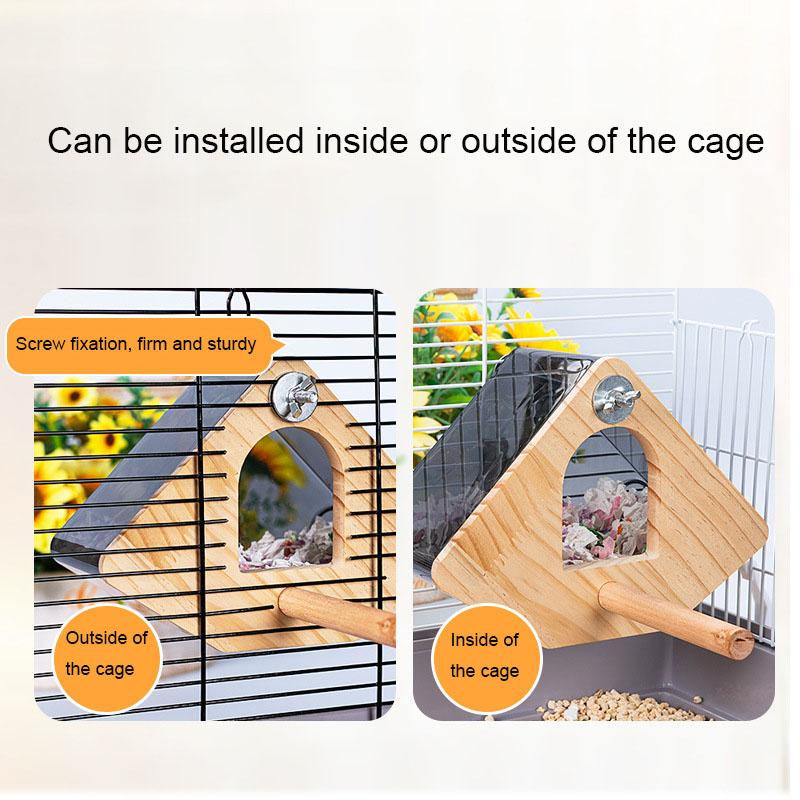 Large Space Transparent Pet Bird Bath Breeding Box Shower External Installation Caged Parrot Bathing Tub for Small Large Birds