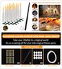 Flameless 1012Pcs Floating Candles with Magic Wand Flickering Warm Light LED Taper Candle for Christmas Halloween Party Decor