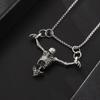 Punk Style Skull Necklace For Women, Fashionable Retro Personality Pendant, Dark Style Trendy Cool Neck Accessory