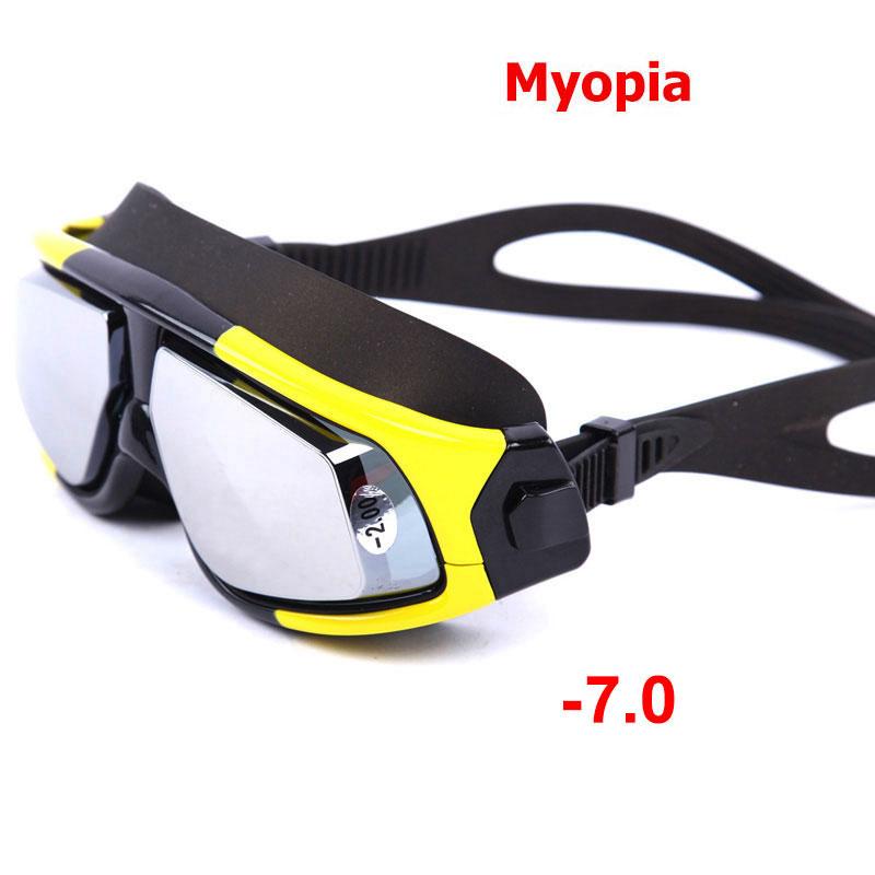 

Очки для плавания с диоптриями для мужчин и женщин, противотуманные, с защитой от ультрафиолета, с диоптриями ... водонепроницаемые, с большой оправой, для плавания при близорукости