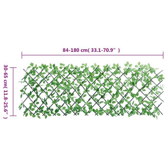 VidaXL Treillis de Lierre Artificiel Extensible, Écran de Clôture, Brise-vue d’Intimité, Décoration de Jardin Extérieur, 366586