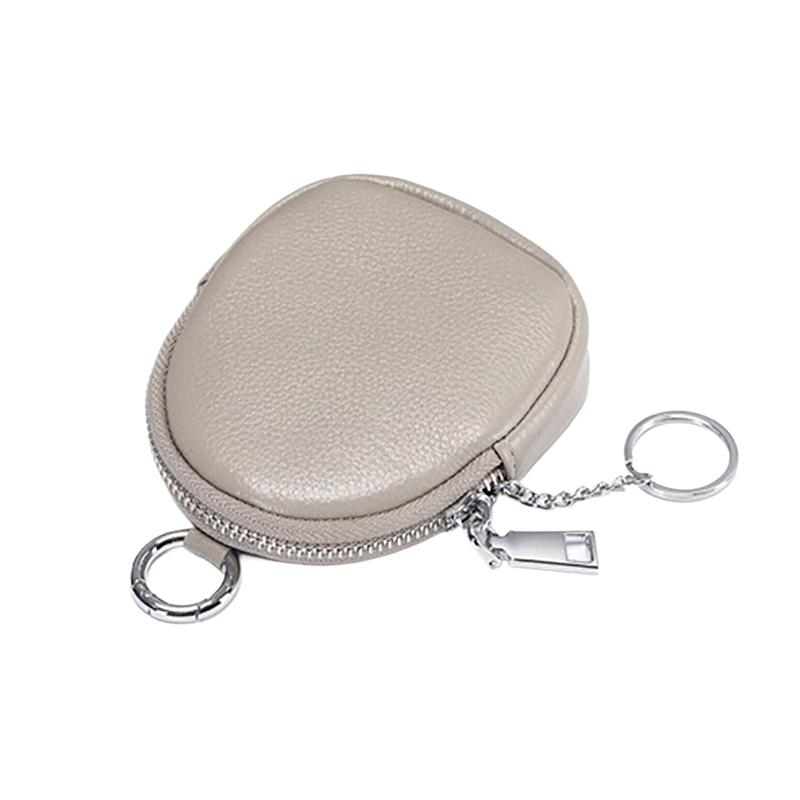Keychain Wallet For Women Men Pu Leather Coin Purse Small Zipper Pouch Key Holder Rfid Blocking Portable Storage Bag