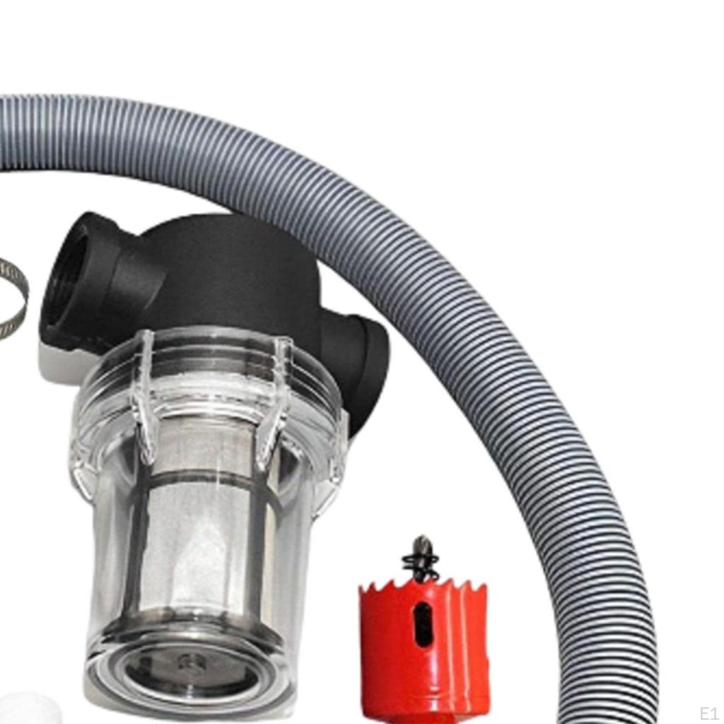 Rain Collection System Rainwater Bucket Pipe Connector Easy to Install with Filter Garden