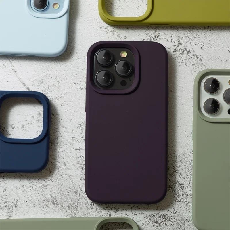 Luxury Liquid Silicone Case for Apple iPhone 15 Pro Max Candy Color Full Protective Cover for iPhone 14 13 12 11 ProMax 15 Plus