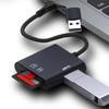 Fast Speed USB3.0 Card Reader with Double USB A and USB C Plugs for TF Cards Aluminum Housing No Driver Required
