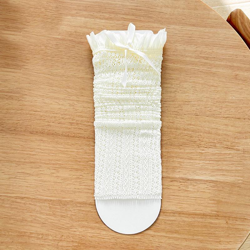 

Japanese Cute Bow Lace-Trimmed Calf Sock With Thigh-High Boots Sock Cover For Women