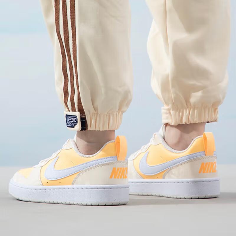 Nike Court Borough Low Recraft GS Pale Ivory Melon Tint Kids Sneakers Cream White Football-Grey DV5456-107