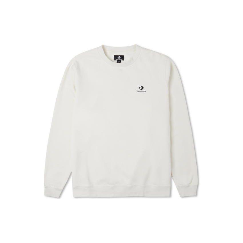 Converse Sweatshirts Unisex White Crew Neck Moderate Regular 10024510-A11