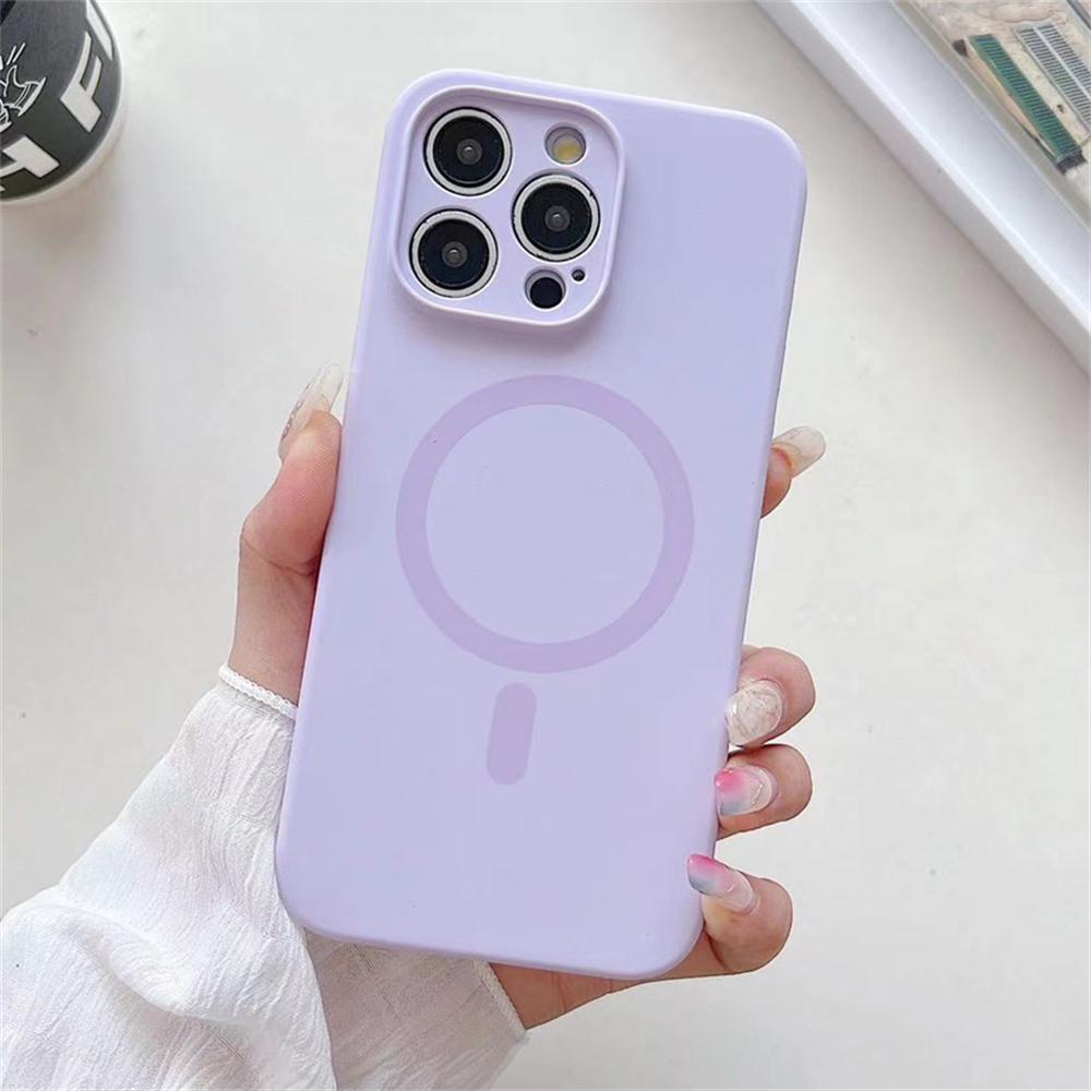 Fashion Bright Fluorescent Liquid Silicone Magnetic For Magsafe Case For iPhone 16 15 14 13 Pro Max Plus Wireless Charge Cover