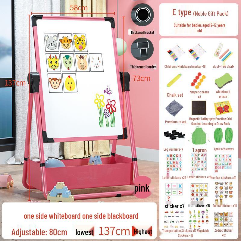 Foldable Double-Sided Magnetic Whiteboard with Mobile Stand for Home, Children's Teaching, and Conferences