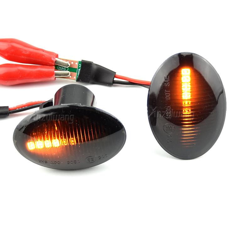 1Pair Car Side Marker Lights Turn Signal For FIAT 500 500C 500L LED Dynamic T10 Lamps For Abarth 500 595 695 Car Fender Lights