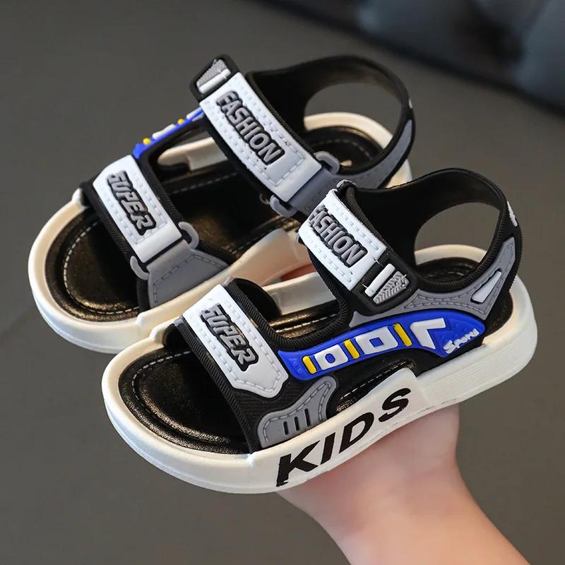 Atmungsaktive Sportsandalen Sommersandalen für Jungen Lässiger Strandschuh Bequeme Kinderschuhe mit weicher Sohle Modische rutschfeste Sandalen