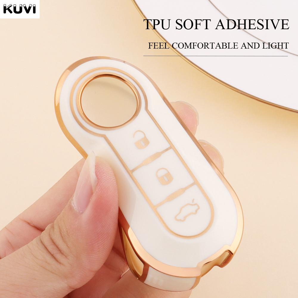 Kuvi Tpu Car Key Cover Shell Case Fob For Fiat 500 Panda Punto Bravo Doblo Peugeot Boxer Citroen Relay Fiat Ducato Lancia Musa