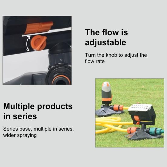 Irrigatore da giardino 16 fori Irrigatore ad acqua con picchetto da terra