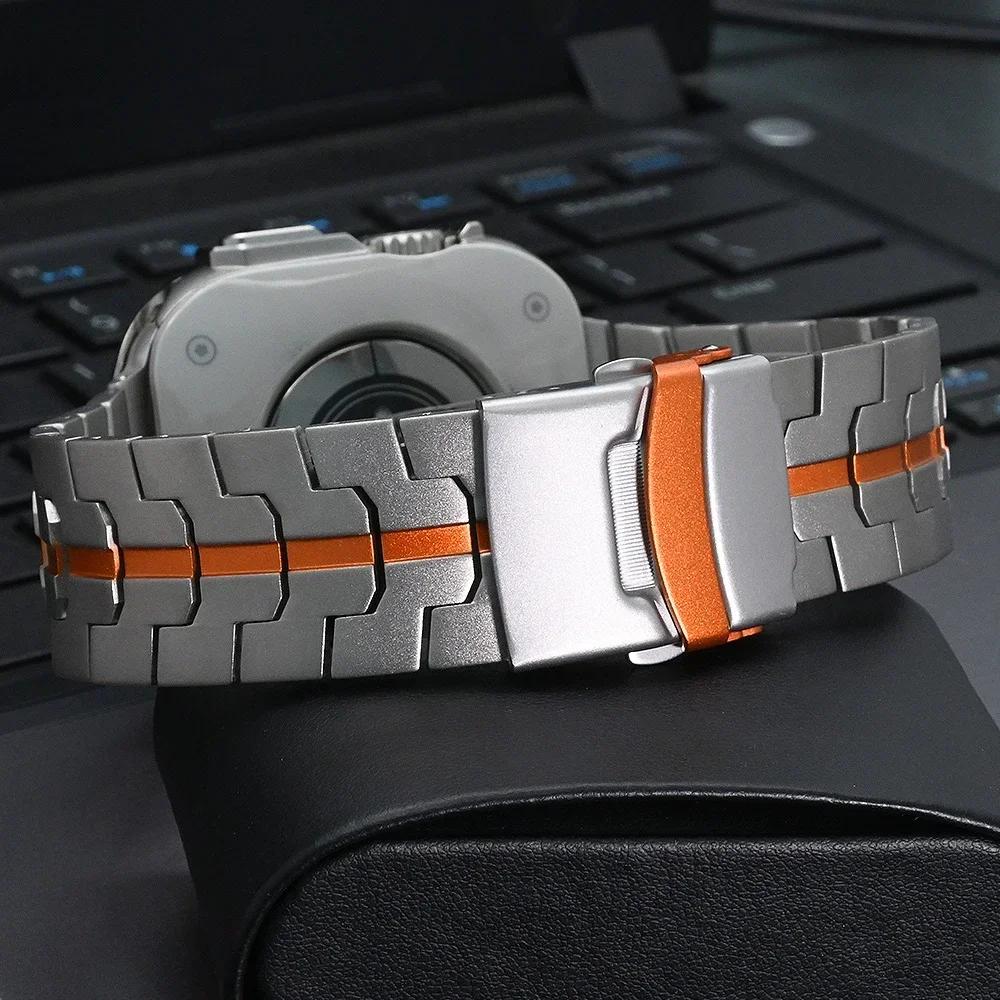 Titanium Strap for Apple Watch Ultra 2 49mm 46mm 45mm 44mm Metal Case Protector Bumper Frame for IWatch Series 10 9 8 7 6 5 4 SE