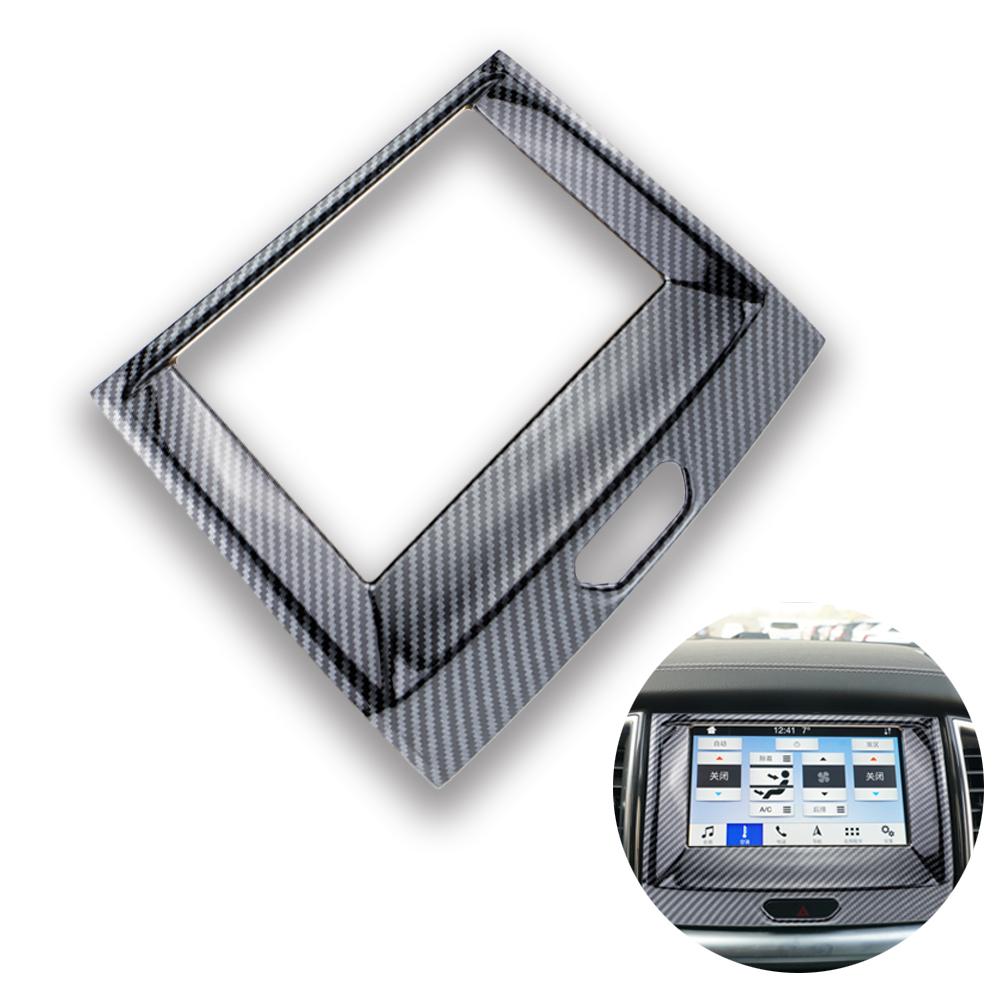Imitation Carbon Fiber Car Center Navigation Panel Frame Cover for Ford Ranger Everest Endeavour 2015-2020 Accessory