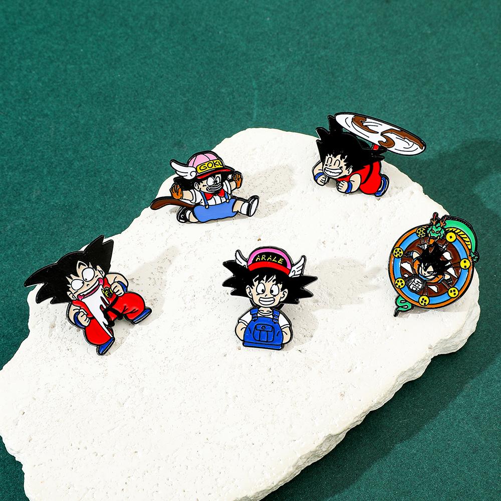 Dragon Ball Anime Wukong Alloy Brooch Japanese Cartoon Character Metal Badge Creative Accessory for Clothing Decoration