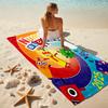 Beach Towel with Numberblocks7 Pattern - soft,absorbent,machine washable Lightweight&Modern,swimming,Travel Essentials