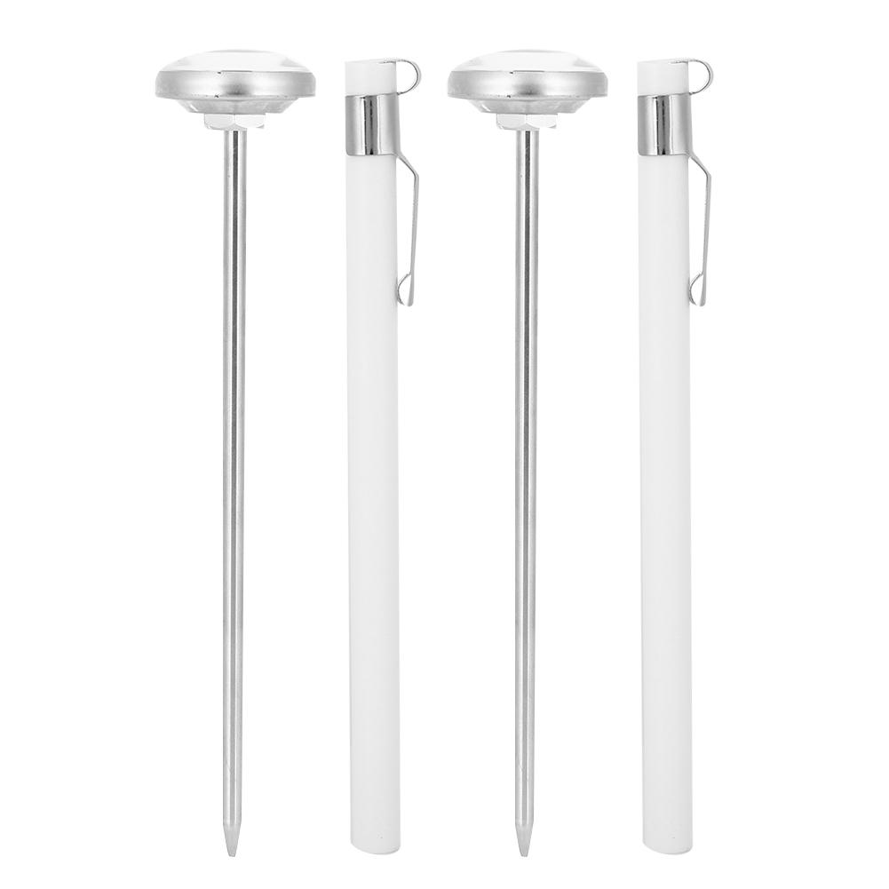 2pcs Professional Kitchen Milk Bottle Thermometer Instant Read Needle Thermometer Cooking ToolsWhite