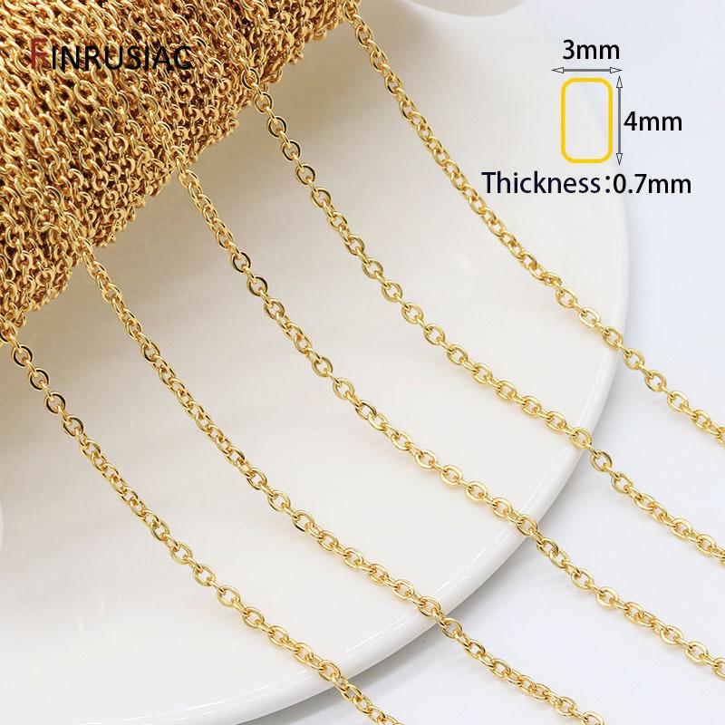 Multi Styles 14K Gold Plated Brass Necklace Chain Bulk for Jewelry Making Findings,DIY Jewelry Making Components Wholesale