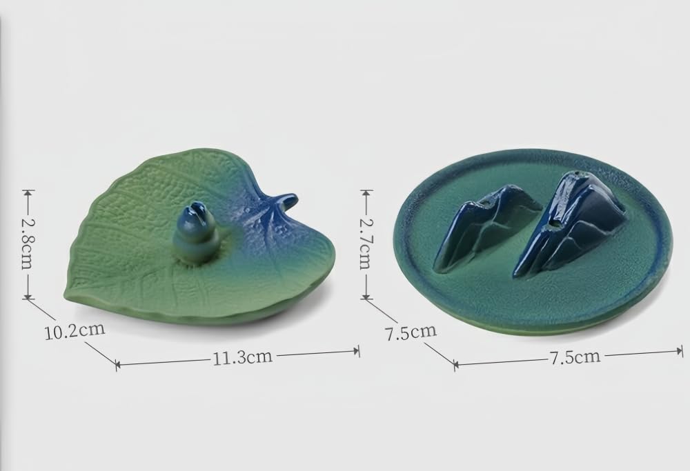 Incense Burner, Incense Holder, Incense Plate, Horizontal, Ceramic, Buddhist Altar, Bodhi LeafMountain (Bodhi Leaf)