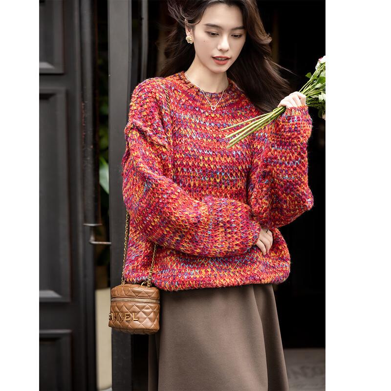 MOKANA Women's Fair Isle Long Sleeve Sweater