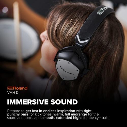 Roland VMH-D1 V-Drums Headphones, Black