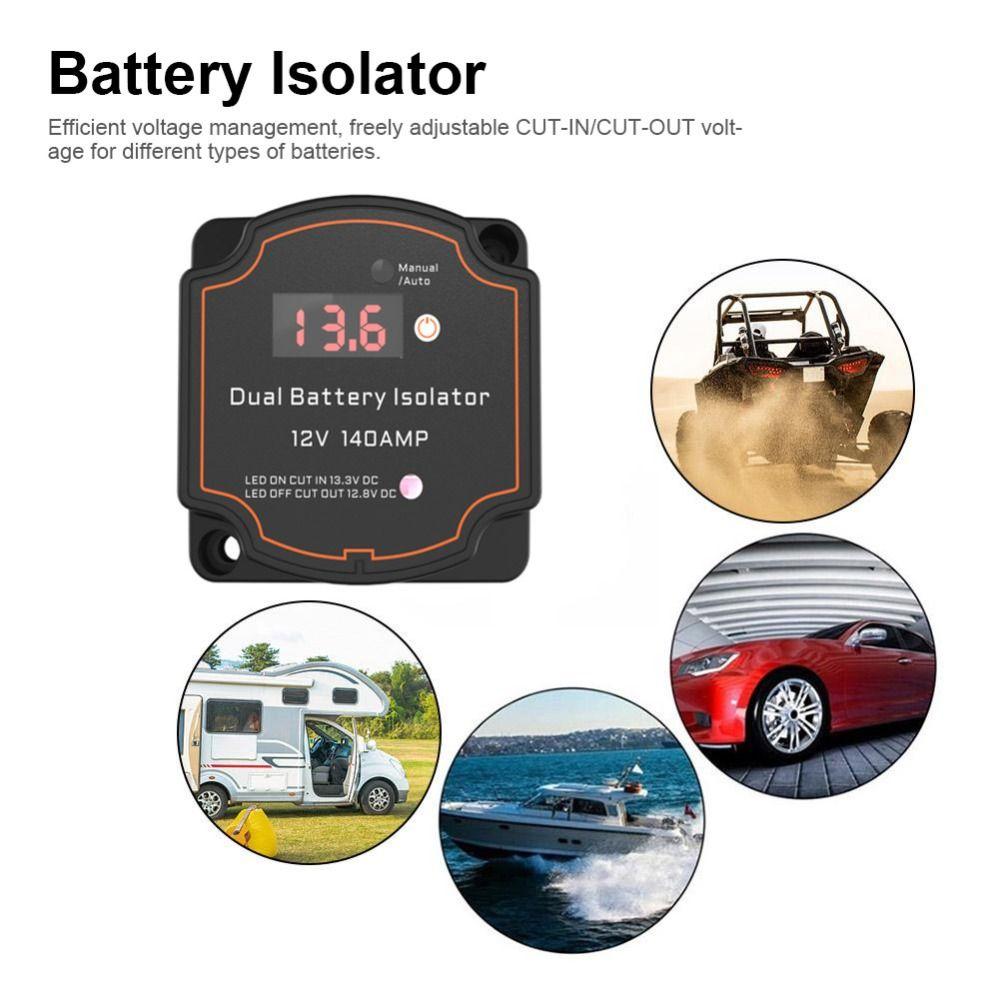 Smart Dual Battery Isolator 12V 140A Durable Voltage Sensitive Relay Advanced VSR Voltage Setting For Camper Car RV Boat