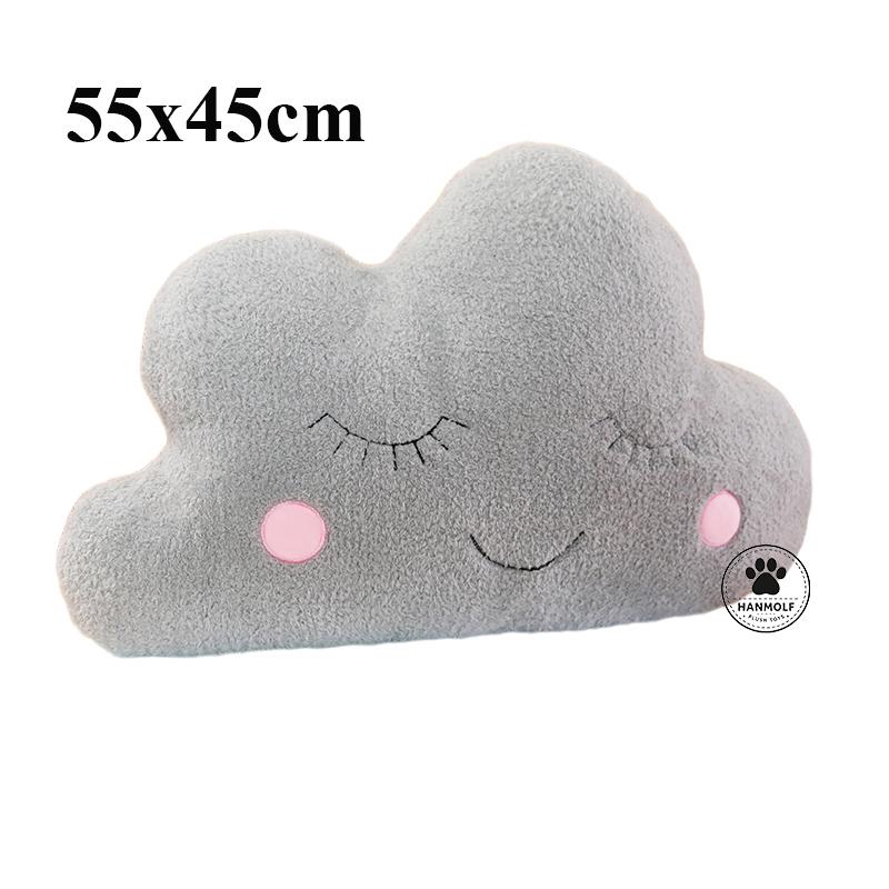 Shy Sky Plush Throw Pillow Stuffed Pink Grey White Cloud Moon Star Water Drop Soft Cushion Sofa Chair Decoration Present