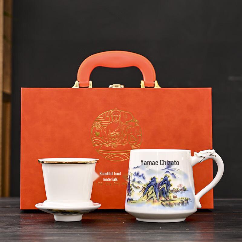 

Changbaosen Mutton Fat Jade Ceramic Tea Set