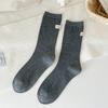 Cotton Middle Tube Socks Heel Label Warm Socks Fashion Knitted Socks  Autumn