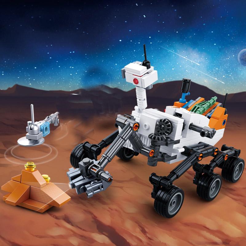 Space Shuttle Launch Center Lunar Lander Model Building Blocks Spaceship Spaceport Figure Rocket Bricks Construction Toys