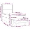 Box Spring Bed with Mattress Cream 90 x 200 cm Fabric