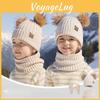 Strickmützen-Set für Kinder mit Ohrenschützern und Schal für den Winter, für Wärme im Freien, Kinderzubehör