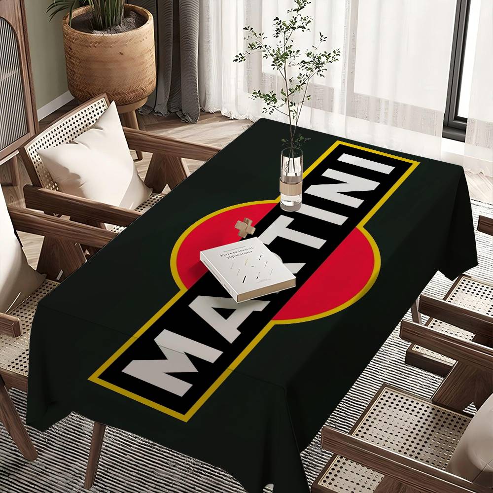 MARTINI COOL RACING Tablecloth Themed Indoor Outdoor Picnic Party Tablecover Kitchen Dining Table Wedding Decor