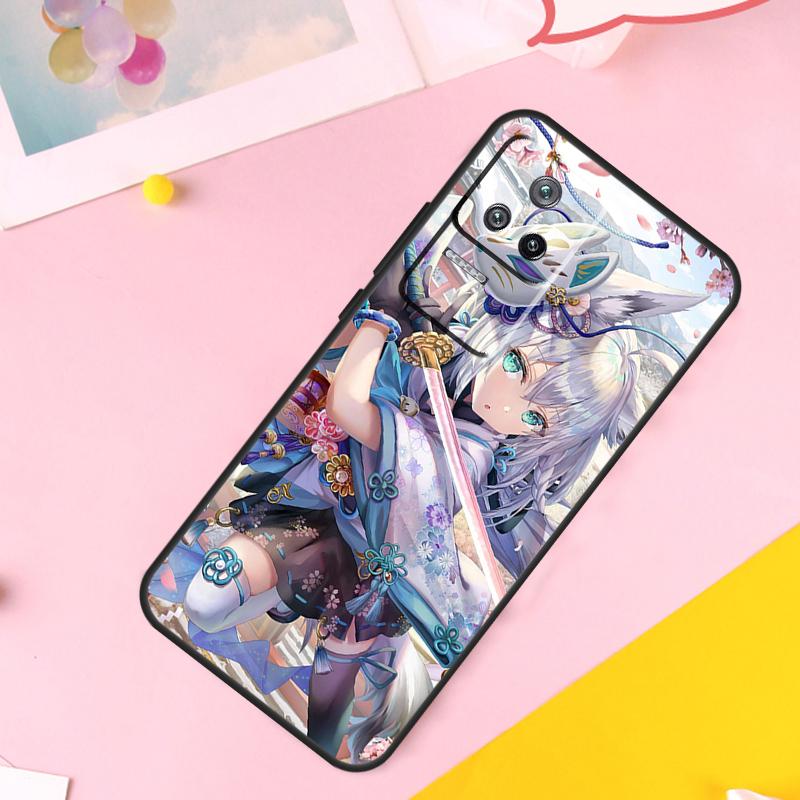 Shirakami Fubuki Hololive For Xiaomi 15 14 Ultra 14T 13T 15T 17 Pro Max Case For POCO F8 Ultra F7 F5 F6 X3 X5 X6 X7 Pro