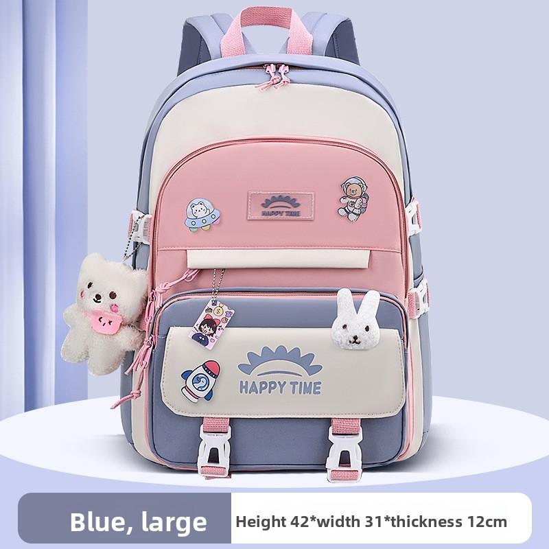Rocket Girl Backpack With Waterproof Canvas For Middle School Students