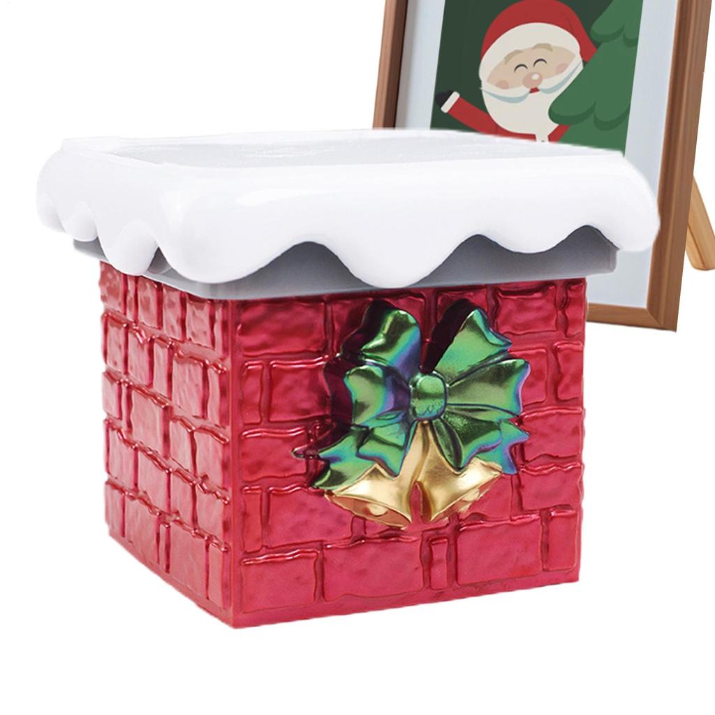 DIY Christmas Snow Capped Chimney Storage Box Mold Handmade Plaster Resin Christmas Chimney Silicone Casting Mold Xmas Decor