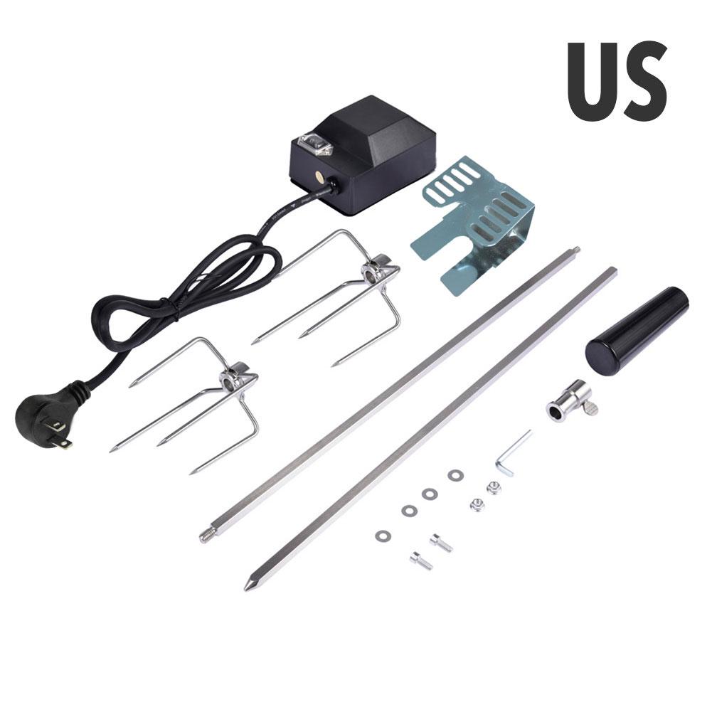 Автоматический электрический набор для барбекю с вертелом и мотором, уличный вертел для жарки, угольный, для свиньи, курицы, говядины, туристические кухонные принадлежности