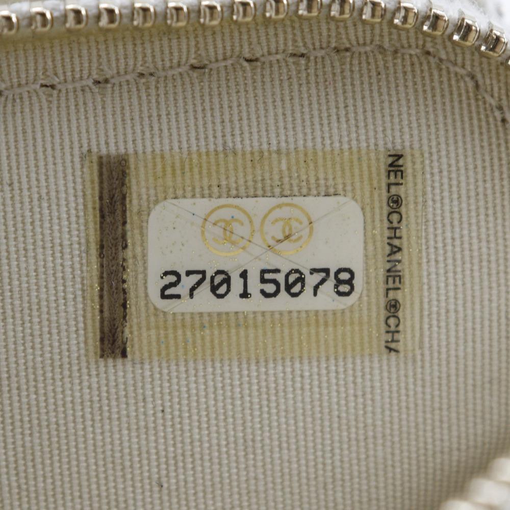 Chanel Deauville ChainShoulder Shoulder Bag A84415 2-way Clutch White Tweed Women Used