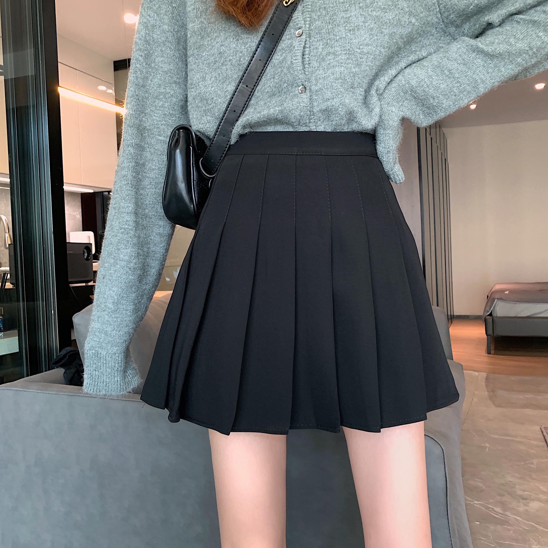 

Autumn 2024 Korean High-Waist Slim A-Line Skirt for Women S