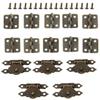 1set Vintage Mini Cabinet Hinge Accessories Furniture Cabinet Hinges Bronze Hasp Hinge  Wooden Box